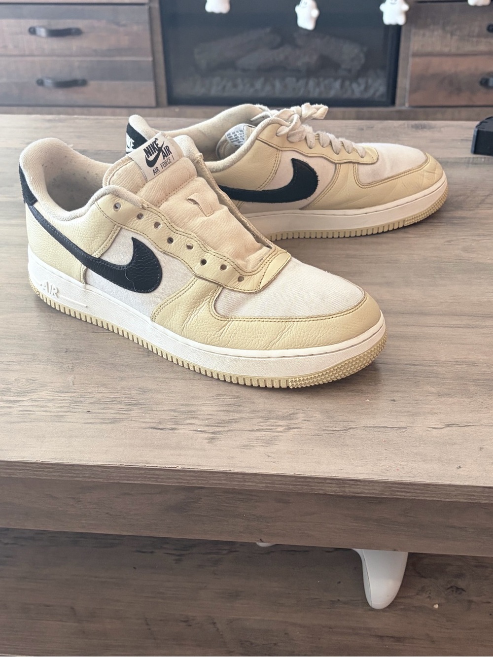 Nike Air Force 1 07 LX Team Gold Black Sail Canvas Premium DV7186-700 11.5
